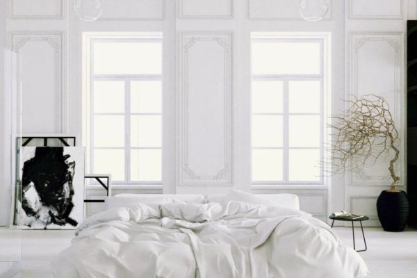 Chambre tout de blanc