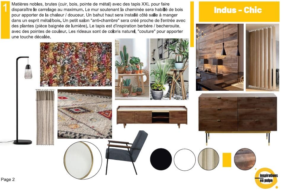 Planche d'ambiance industrielle - chic