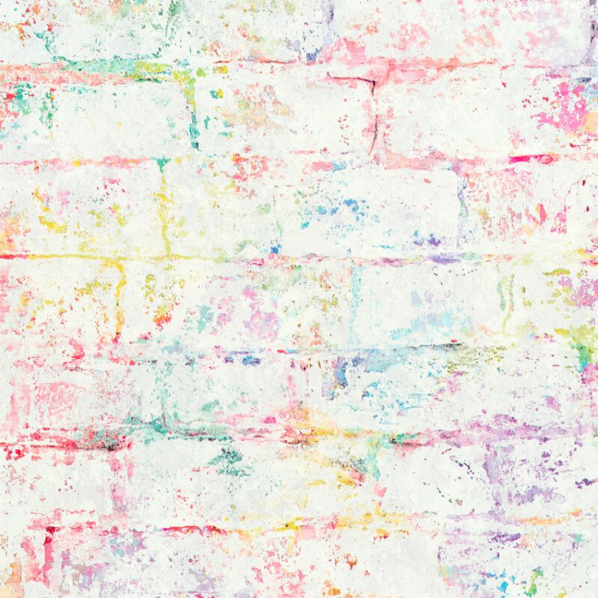 Papier Peint 4 Murs - Modèle Joy Multicolor - Inspirations en pulpe